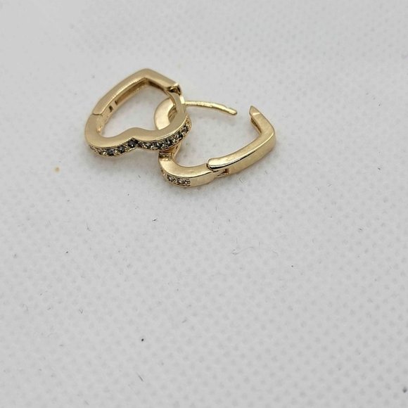 Jewelry - Brand New Brazilian 18k Gold Filled Heart Earrings